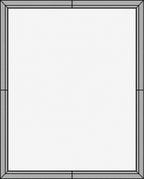 Modern Gray Geometric Border Rug