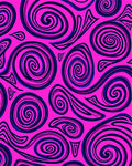 Vibrant Pink Swirl Abstract Rug