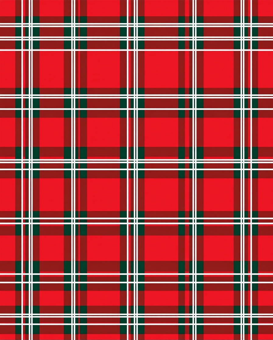 Classic Red Tartan Check Rug