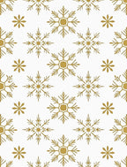 Golden Snowflake Winter Radiance Rug