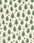 Whimsical Green Pine Stars Rug