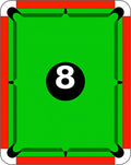 Vibrant Emerald Green Eight Ball Play Rug