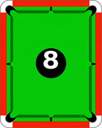 Vibrant Emerald Green Eight Ball Play Rug