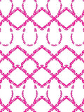 Hot Pink Ornate Lattice Oval Rug