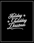 White Snowflake Holiday Christmas script Rug