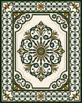 Elegant Cream Floral Sunburst Rug
