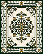 Elegant Cream Floral Sunburst Rug