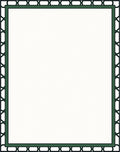 Classic Black Green Geometric Border Rug