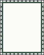 Classic Black Green Geometric Border Rug