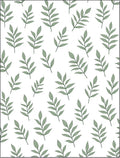 Sage Green Leafy Vine Repeating Rug