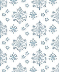 Winter Blue Snowflake Cluster Rug