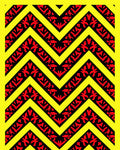 Bold Yellow Red Tribal Chevron Rug