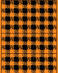 Vibrant Orange Black Gingham Check Rug