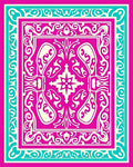 Vibrant Fuchsia Teal Floral Mandala Rug