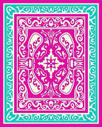 Vibrant Fuchsia Teal Floral Mandala Rug