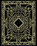 Art Deco Geometric Yellow Diamond Outline Rug