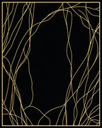 Gold Gilded Abstract Swirl Rug