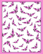 Pink Butterfly Swarm Composition Rug
