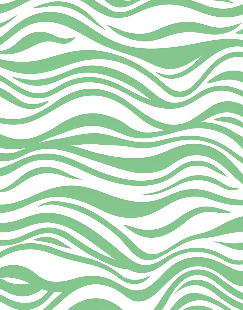 Fresh Green Wavy Stripes Rug