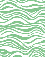 Fresh Green Wavy Stripes Rug