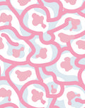 Kawaii Pink Cow Spots Abstract Rug