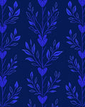Enchanting Cobalt Floral Vine Rug