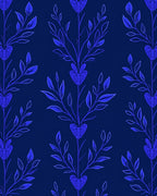 Enchanting Cobalt Floral Vine Rug