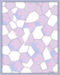 Pastel Violet Geometric Mosaic Rug