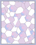 Pastel Violet Geometric Mosaic Rug