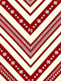 Rustic Red Chevron Folk Art Rug