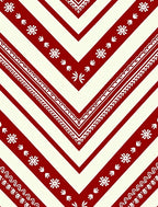 Rustic Red Chevron Folk Art Rug