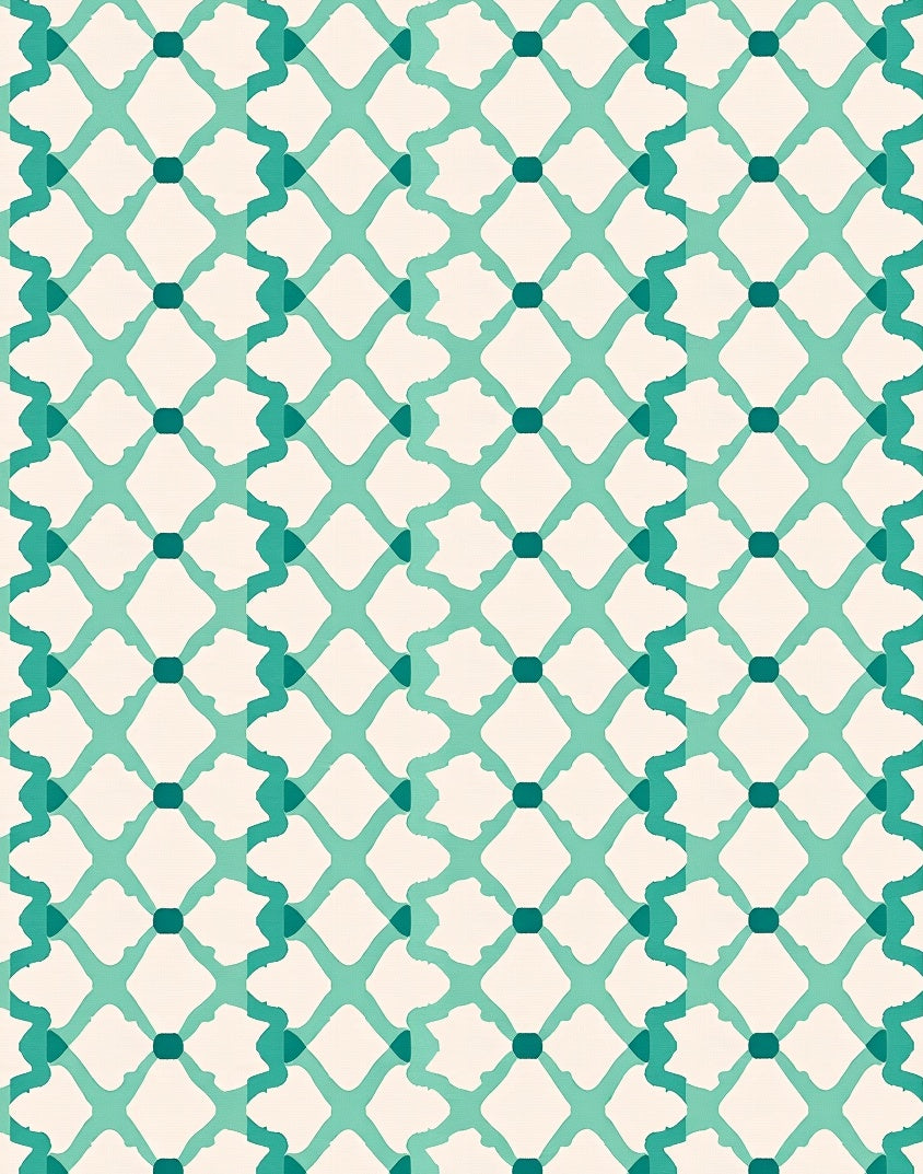 Seafoam Diamond Lattice Texture Rug