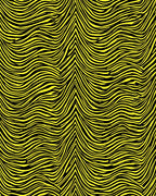 Bold Yellow Animal Print Lines Rug