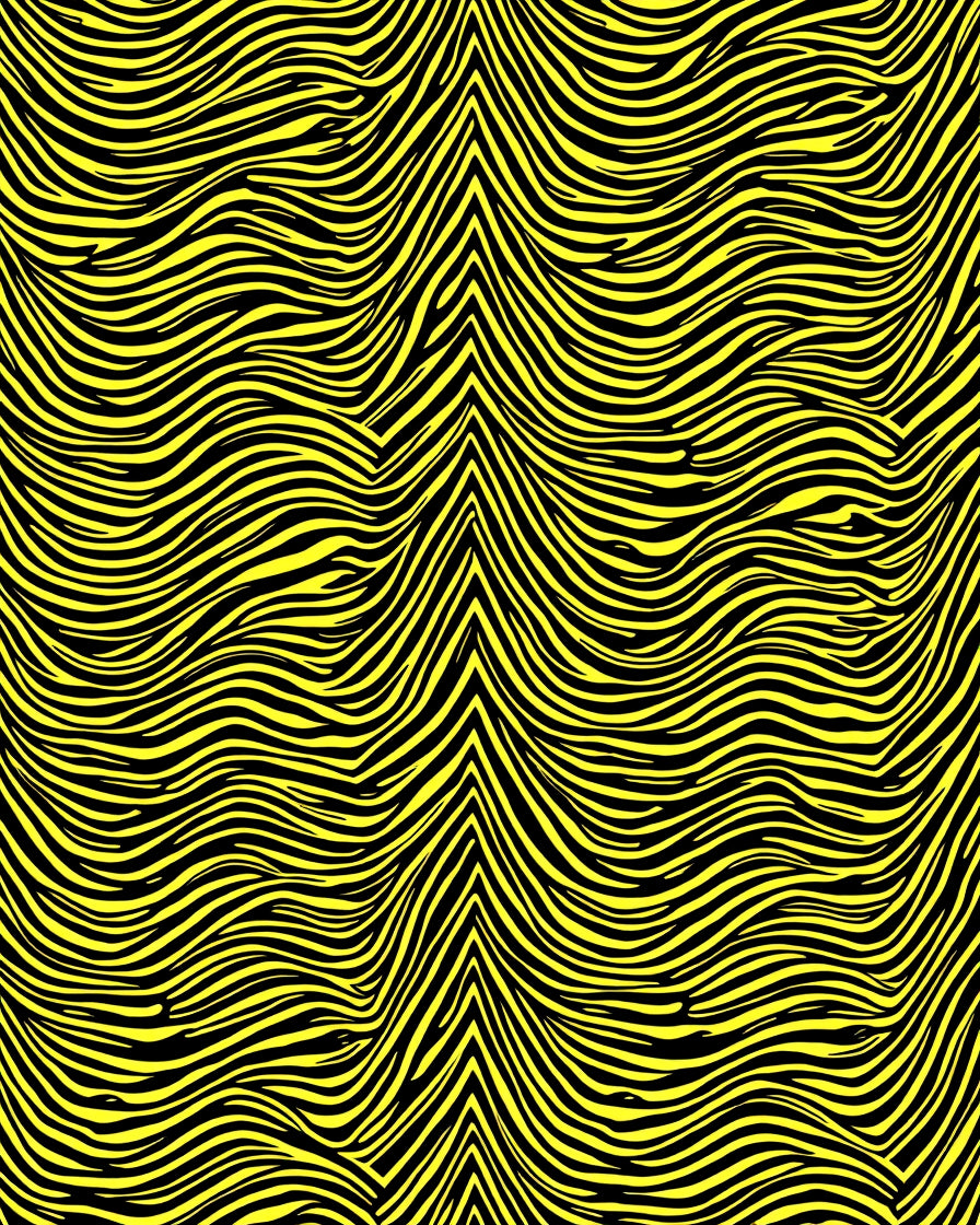 Bold Yellow Animal Print Lines Rug