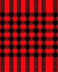 Bold Red Geometric Plaid Weave Rug