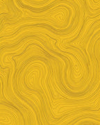 Golden Yellow Contour Lines Rug