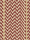 Crimson Cream Jagged Stripe Relief Rug