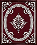 Crimson White Ornate Floral Medallion Rug