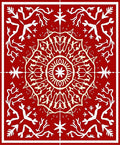 Crimson Ivory Central Medallion Floral Rug