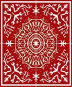 Crimson Ivory Central Medallion Floral Rug
