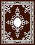Rich Brown Ivory Ornate Medallion Rug