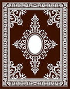 Rich Brown Ivory Ornate Medallion Rug