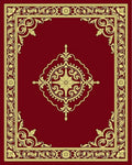 Grand Crimson Gold Floral Medallion Rug