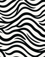 Artistic Black Cream Animal Impasto Rug