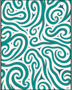 Teal Ocean Swirl Abstract Rug