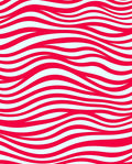 Vibrant Red Abstract Stripe Rug