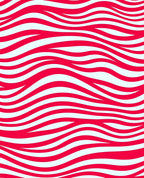 Vibrant Red Abstract Stripe Rug