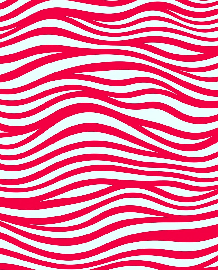 Vibrant Red Abstract Stripe Rug