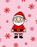 Pink Snowflake Santa Claus Rug