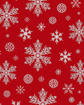 Festive Red White Snowflake Scatter Rug